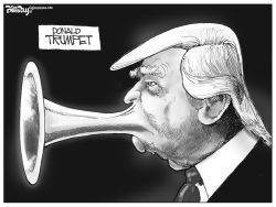 BLOWING HIS OWN HORN   by Bill Day