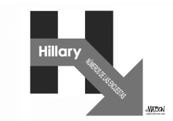 Logo de Campaña de Hillary refleja Numeros Bajos by RJ Matson