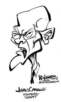 CARVILLE CARICATURE by Milt Priggee