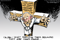 POPE AND THE RIGHT by Milt Priggee