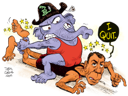 JOHN BOEHNER QUITS  by Daryl Cagle