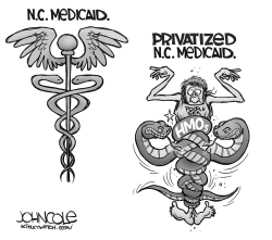 LOCAL NC  PRIVATIZED MEDICAID BW by John Cole