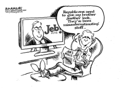 JEB BUSH AND GEORGE W by Jimmy Margulies