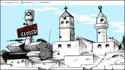 JERUSALEM IS CLOSED by Emad Hajjaj