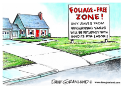 NEIGHBORS AND FALLING LEAVES by Dave Granlund