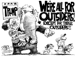 GOP AND OUTSIDERS by John Darkow