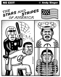 STARS AND STRIPES OF AMERICA by Andy Singer