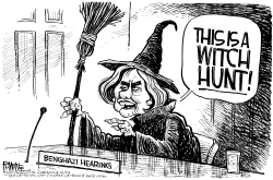 HILLARY WITCH HUNT by Rick McKee