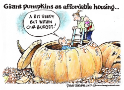 Giant pumpkins and housing by Dave Granlund