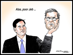 MARCO RUBIO AND JEB'S HEAD by J.D. Crowe