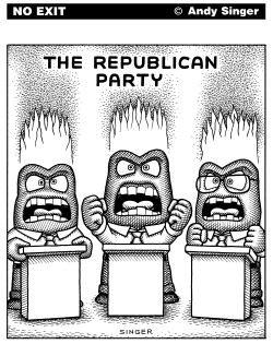 REPUBLICAN PART ANGER MEN by Andy Singer