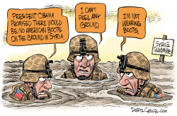 BOOTS ON THE GROUND IN SYRIA  by Daryl Cagle