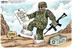 NO BOOTS IN SYRIA  by Rick McKee
