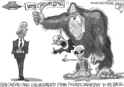 BEN CARSON BELIEVES  by Pat Bagley