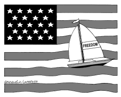 THE USA TOWARDS THE FREEDOM by Arcadio Esquivel
