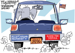 REPUBLICANS AND THE MEDIA  by David Fitzsimmons