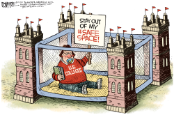 COLLEGE SAFE SPACES  by Rick McKee