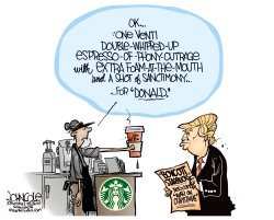 TRUMP AND STARBUCKS  by John Cole