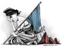 FRANCE WEEPS   by Daryl Cagle