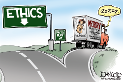 LOCAL NC  MCCRORY AND SNOOZING TRUCKERS  by John Cole