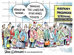 AIRPORT SCREENING LINES by Dave Granlund