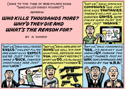WHO KILLS THOUSANDS MORE  by Andy Singer
