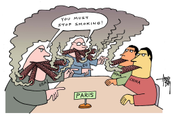 COP21 SMOKING by Arend Van Dam