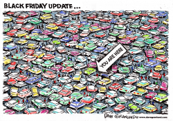 BLACK FRIDAY PARKING LOT by Dave Granlund