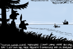 REFUGEES by Milt Priggee