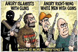 ANGRY WHITE MEN WITH GUNS  by Monte Wolverton