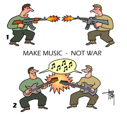 LET MUSIC REPLACE WAR by Arend Van Dam