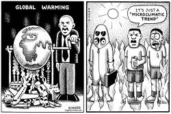 GLOBAL WARMING MICROCLIMATIC TREND HORIZONTAL by Andy Singer