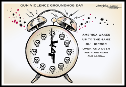 GUN VIOLENCE GROUNDHOG DAY  by J.D. Crowe