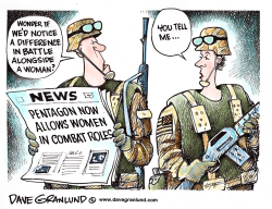WOMEN IN COMBAT ROLES by Dave Granlund
