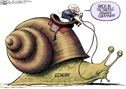 SNAIL RIDER  by Nate Beeler