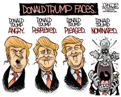 TRUMP FACES  by John Cole