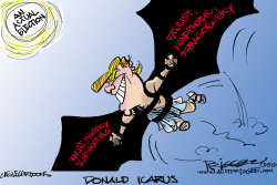 DONALD ICARUS by Milt Priggee