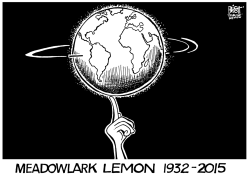 MEADOWLARK LEMON, RIP, B/W by Randy Bish