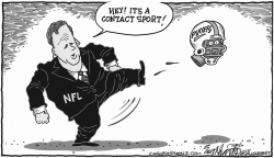 NFL CONCUSSES PLAYERS by Bob Englehart