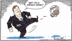 NFL CONCUSSES PLAYERS  by Bob Englehart