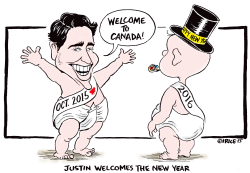 JUSTIN WELCOMES THE NEW YEAR by Ingrid Rice