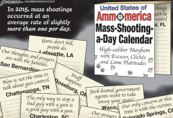 MASS-SHOOTINGS CALENDAR by Steve Greenberg