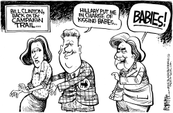CLINTONS CAMPAIGN by Rick McKee