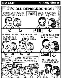 DEMOGRAPHICS OF MORALITY by Andy Singer
