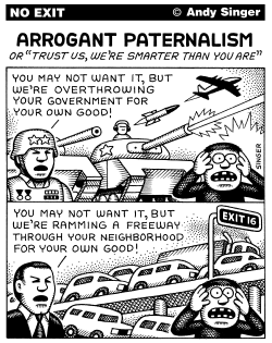 PATERNALISTIC INTERVENTIONS by Andy Singer