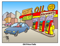 OIL PRICE FALLS by Arend Van Dam
