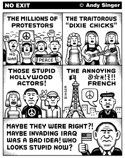 MAYBE WAR OPPONENTS WERE RIGHT by Andy Singer