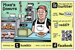 MIKE'S DONUTS HORIZONTAL COLOR by Andy Singer
