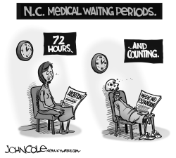 LOCAL NC  MEDICAL WAITING PERIODS BW by John Cole