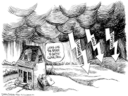 STOCK MARKET STORM by Daryl Cagle